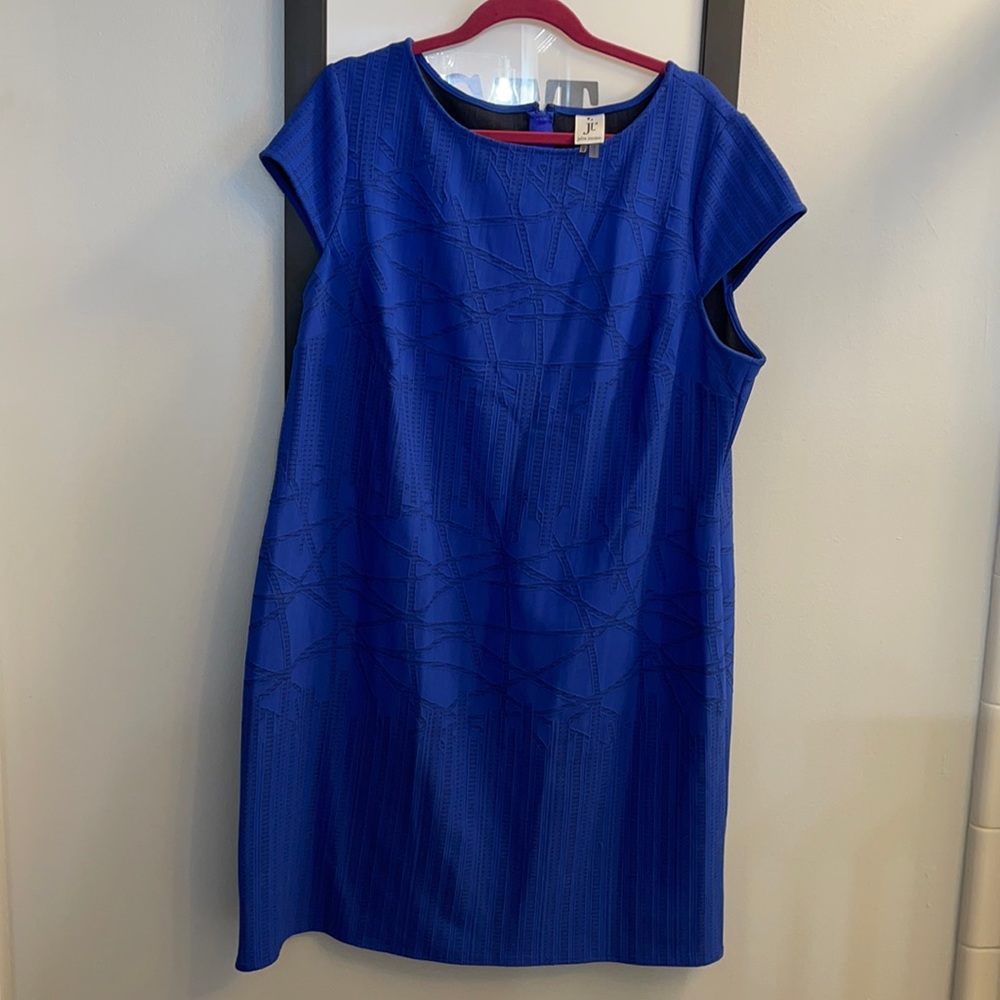 Julia Jordan fitted royal blue dress 22W